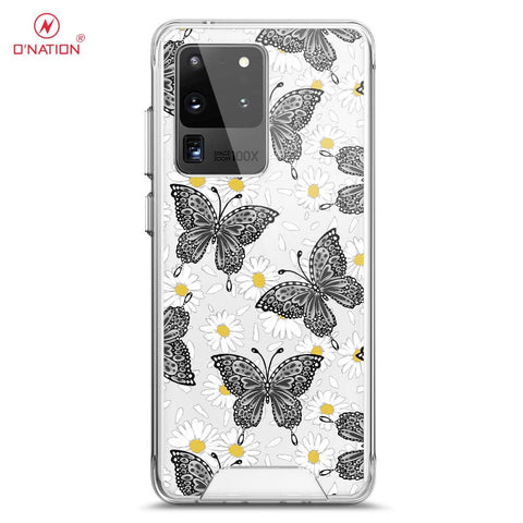 Samsung Galaxy S20 Ultra Cover - O'Nation Butterfly Dreams Series - 9 Designs - Clear Phone Case - Soft Silicon Borders