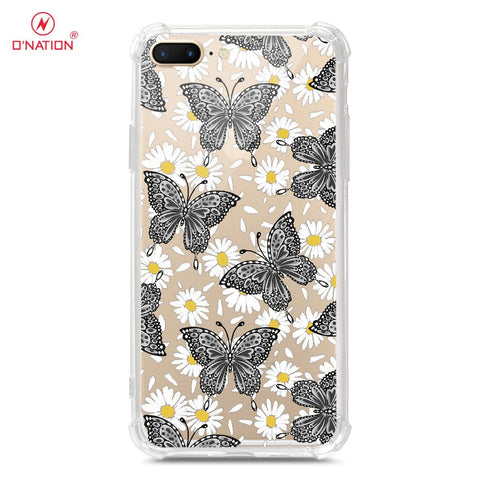 iPhone 8 Plus / 7 Plus Cover - O'Nation Butterfly Dreams Series - 9 Designs - Clear Phone Case - Soft Silicon Borders