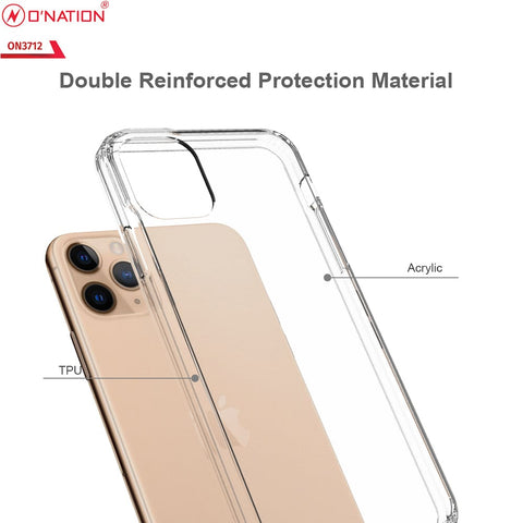 iPhone 11 Pro Max Cover  - ONation Crystal Series - Premium Quality Clear Case No Yellowing Back With Smart Shockproof Cushions