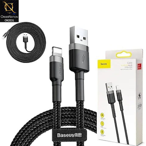 Baseus Cafule Cable USB For Lightning 2M 1.5A - Black & Gray