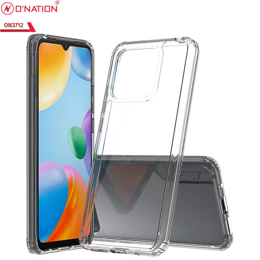 Xiaomi Redmi 10C Cover  - ONation Crystal Series - Premium Quality Clear Case No Yellowing Back With Smart Shockproof Cushions