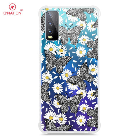 Vivo Y20 Cover - O'Nation Butterfly Dreams Series - 9 Designs - Clear Phone Case - Soft Silicon Borders