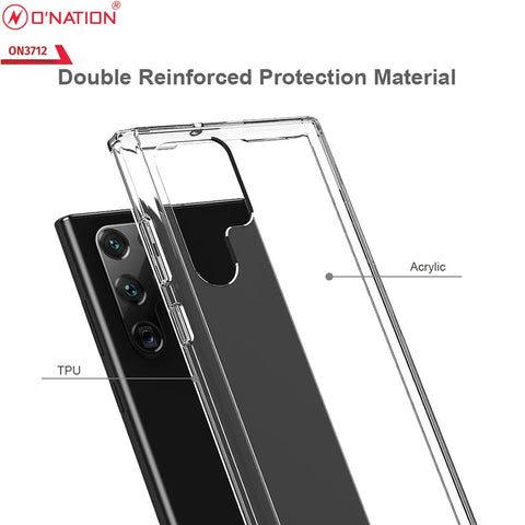 Samsung Galaxy S22 Ultra 5G Cover  - ONation Crystal Series - Premium Quality Clear Case No Yellowing Back With Smart Shockproof Cushions