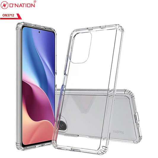 Xiaomi Redmi K40 Cover  - ONation Crystal Series - Premium Quality Clear Case No Yellowing Back With Smart Shockproof Cushions