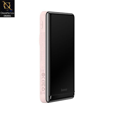 Baseus Magnetic Bracket Wireless 10,000mah Power Bank 20W - Pink