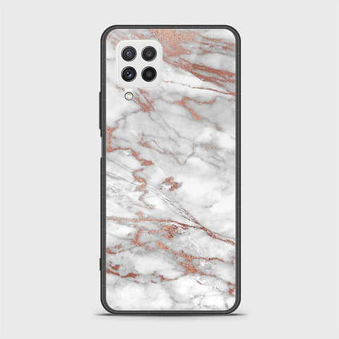 Samsung Galaxy M32 Cover - White Marble Series 2 - HQ Ultra Shine Premium Infinity Glass Soft Silicon Borders Case