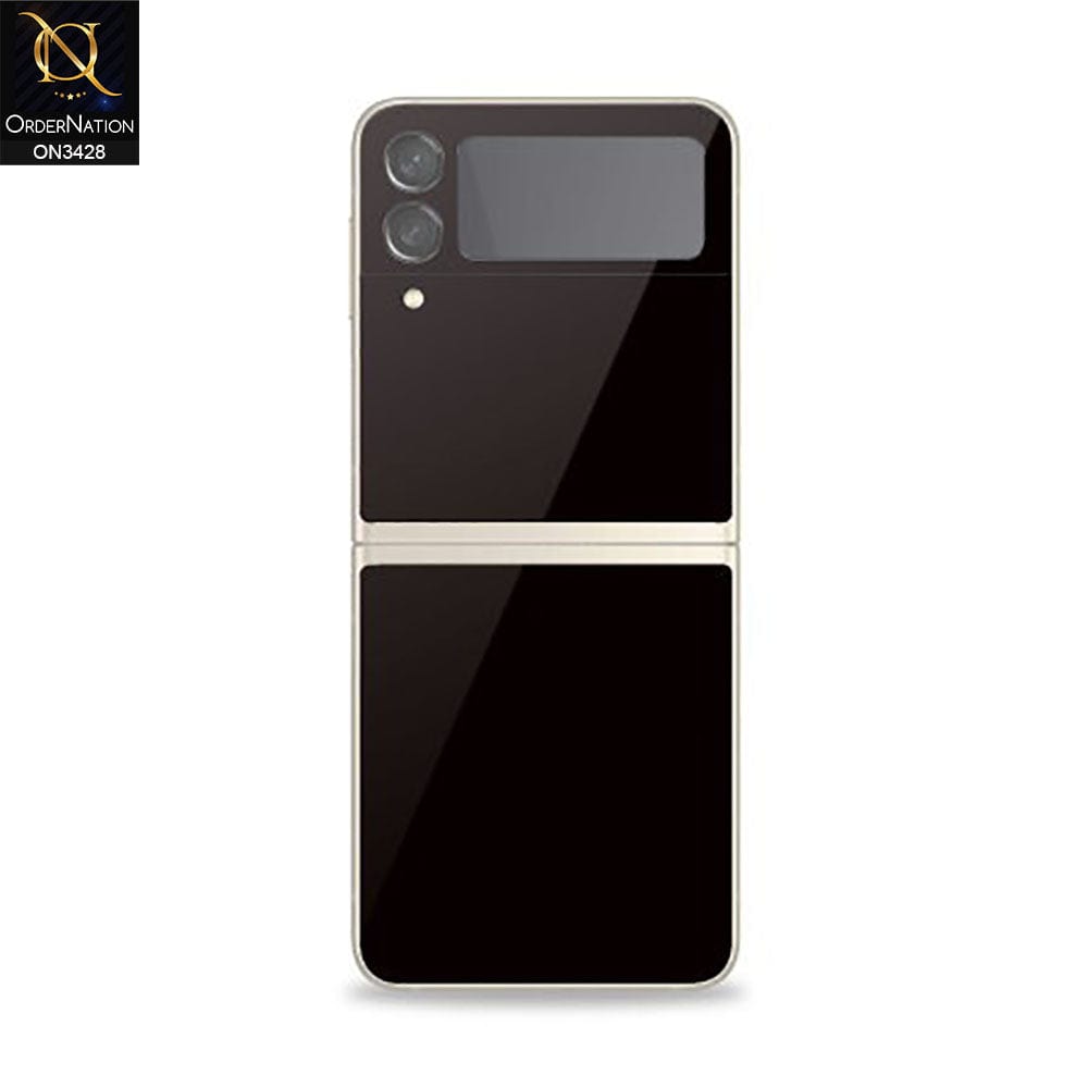 Samsung Galaxy Z Flip 3 5G Protector - Black - Classy Ultra Thin Glassy Tempered Glass Back Protector