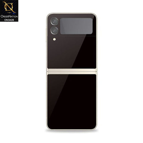 Samsung Galaxy Z Flip 3 5G Protector - Black - Classy Ultra Thin Glassy Tempered Glass Back Protector