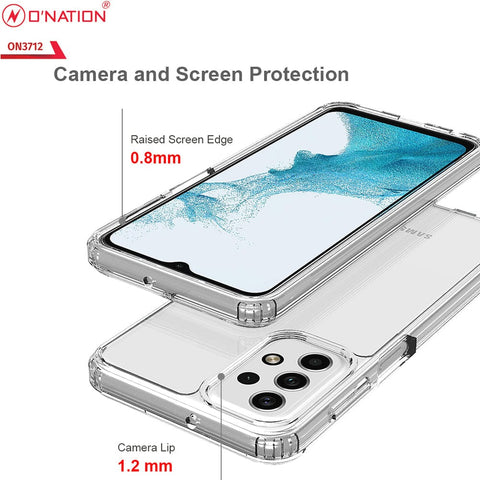 Samsung Galaxy A23 5G Cover  - ONation Crystal Series - Premium Quality Clear Case No Yellowing Back With Smart Shockproof Cushions