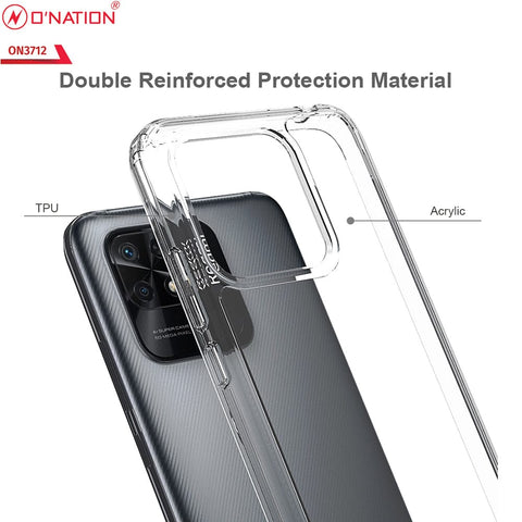 Xiaomi Redmi 10C Cover  - ONation Crystal Series - Premium Quality Clear Case No Yellowing Back With Smart Shockproof Cushions