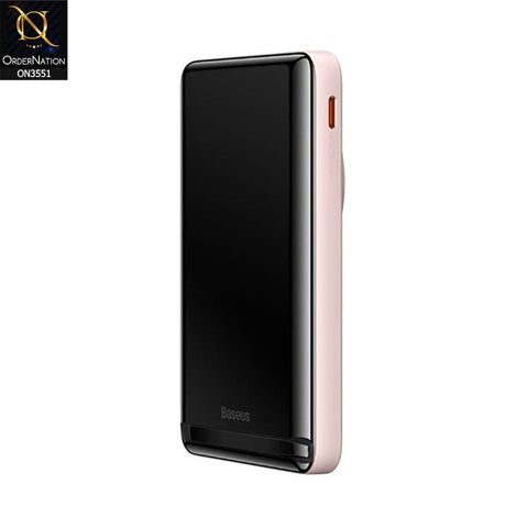 Baseus Magnetic Bracket Wireless 10,000mah Power Bank 20W - Pink