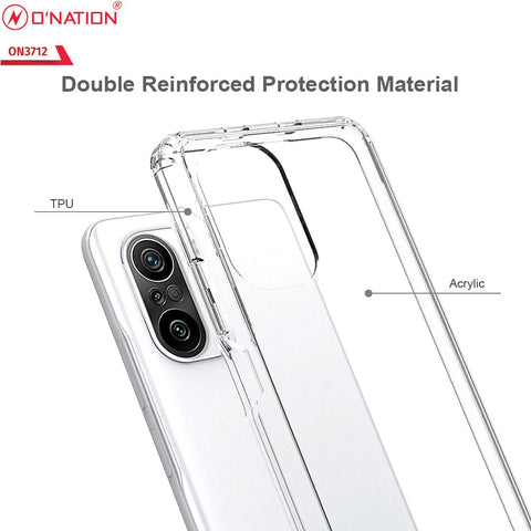 Xiaomi Mi 11X Pro Cover  - ONation Crystal Series - Premium Quality Clear Case No Yellowing Back With Smart Shockproof Cushions
