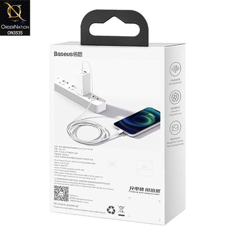 Baseus Superior Series TypeC To iPhone 20W Fast Charging Cable 1m - White