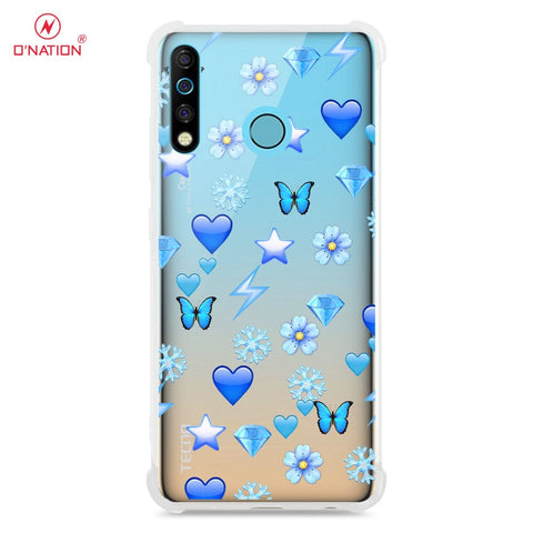 Tecno Camon 12 Cover - O'Nation Butterfly Dreams Series - 9 Designs - Clear Phone Case - Soft Silicon Borders