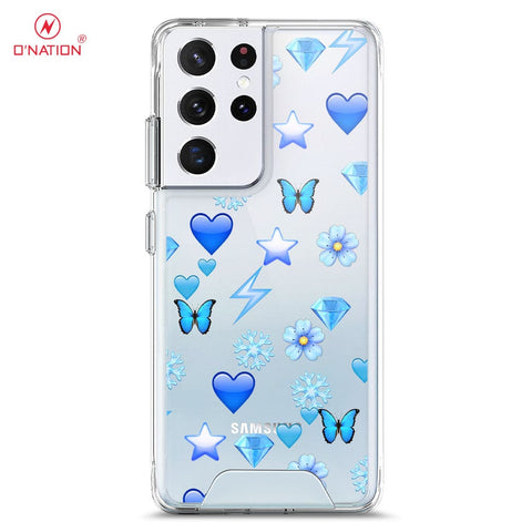 Samsung Galaxy S21 Ultra 5G Cover - O'Nation Butterfly Dreams Series - 9 Designs - Clear Phone Case - Soft Silicon Borders