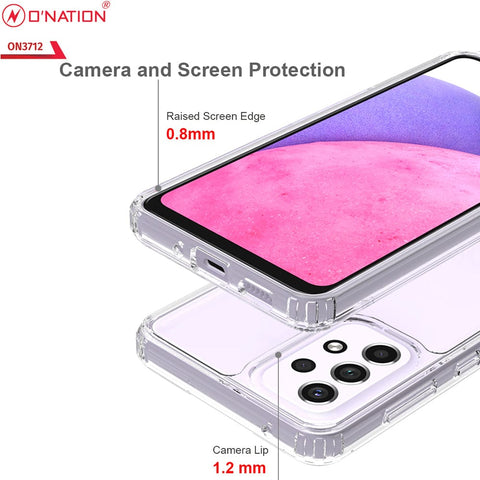 Samsung Galaxy A33 5G Cover  - ONation Crystal Series - Premium Quality Clear Case No Yellowing Back With Smart Shockproof Cushions
