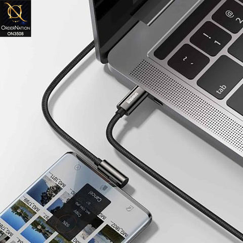 Baseus Legend Elbow TypeC to TypeC 100W 2M Fast Charging Data Cable Black