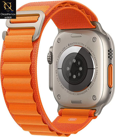 Apple Watch Series 8 (45mm) Cover - Black - Alpine loop strap Nylon watchband bracelet belt