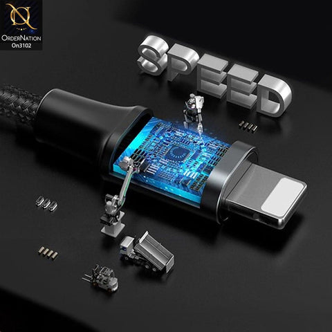 Black - CALHZ-01 - Baseus iPhone Special Data Cable For Car Back Seat With 2x USB HUB