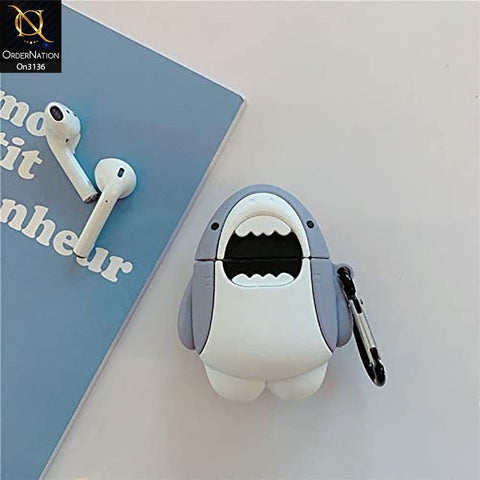 Apple Airpods Pro Cover - 3D Shark Soft Sillicone Airpods Case