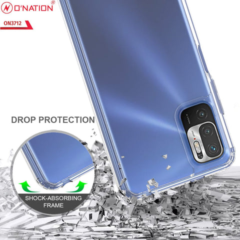 Xiaomi Redmi Note 10 5G Cover  - ONation Crystal Series - Premium Quality Clear Case No Yellowing Back With Smart Shockproof Cushions