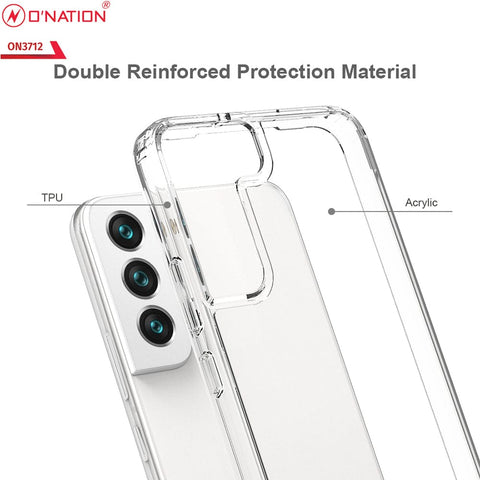 Samsung Galaxy S22 5G Cover  - ONation Crystal Series - Premium Quality Clear Case No Yellowing Back With Smart Shockproof Cushions