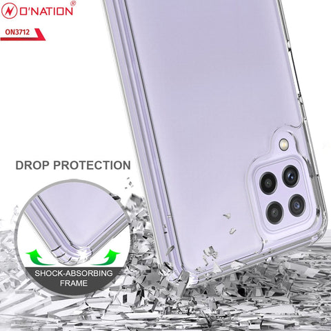 Samsung Galaxy M22 Cover  - ONation Crystal Series - Premium Quality Clear Case No Yellowing Back With Smart Shockproof Cushions