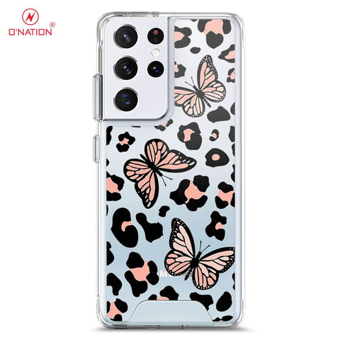 Samsung Galaxy S21 Ultra 5G Cover - O'Nation Butterfly Dreams Series - 9 Designs - Clear Phone Case - Soft Silicon Borders