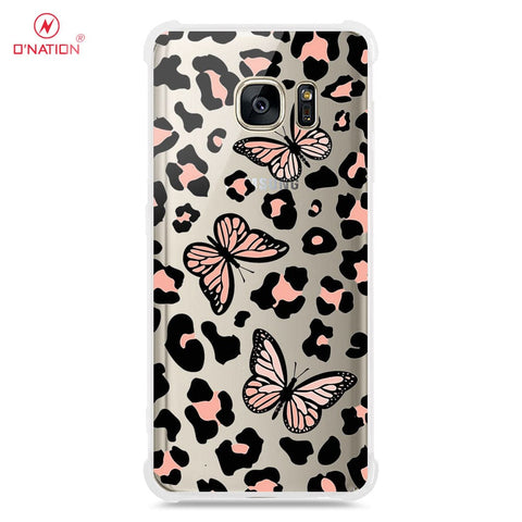 Samsung Galaxy S7 Edge Cover - O'Nation Butterfly Dreams Series - 9 Designs - Clear Phone Case - Soft Silicon Borders