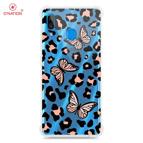 Samsung Galaxy A20 Cover - O'Nation Butterfly Dreams Series - 9 Designs - Clear Phone Case - Soft Silicon Borders