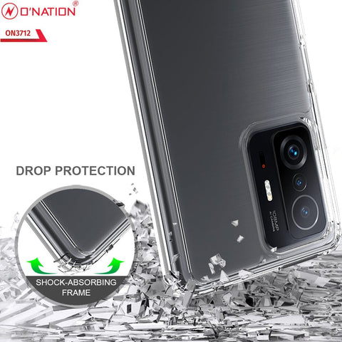 Xiaomi 11T Pro Cover  - ONation Crystal Series - Premium Quality Clear Case No Yellowing Back With Smart Shockproof Cushions