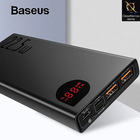 Baseus Adaman 20000mAh Metal Digital Display 22.5W Quick Charge Power Bank – Black