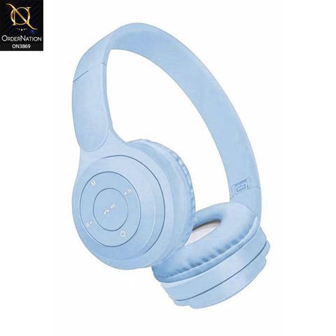 Headphone Bluetooth Bando KT-49/Wireless Headset KT-49 Support SD Card - Blue