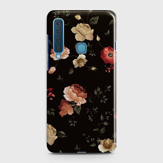 Samsung Galaxy A9 2018 Cover - Matte Finish - Dark Rose Vintage Flowers Printed Hard Case with Life Time Colors Guarantee b76