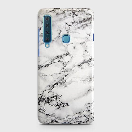 Samsung Galaxy A9 2018 Cover - Matte Finish - Trendy Mysterious White Marble Printed Hard Case with Life Time Colors Guarantee