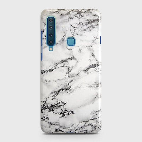 Samsung Galaxy A9 2018 Cover - Matte Finish - Trendy Mysterious White Marble Printed Hard Case with Life Time Colors Guarantee