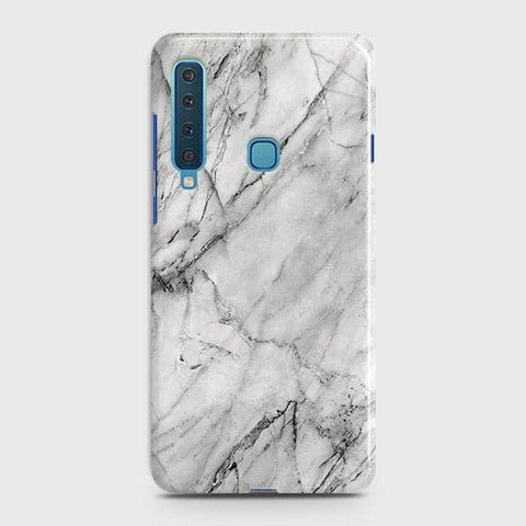 Samsung Galaxy A9 2018 Cover - Matte Finish - Trendy White Floor Marble Printed Hard Case with Life Time Colors Guarantee