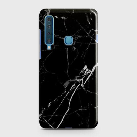 Samsung Galaxy A9 2018 Cover - Black Modern Classic Marble Printed Hard Case with Life Time Colors Guarantee