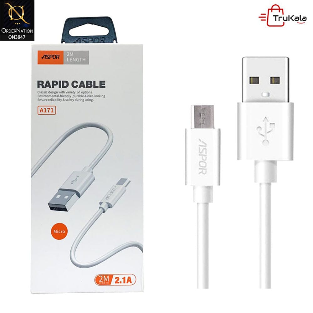 ASPOR A171 PLUS 2M MICRO CABLE - White