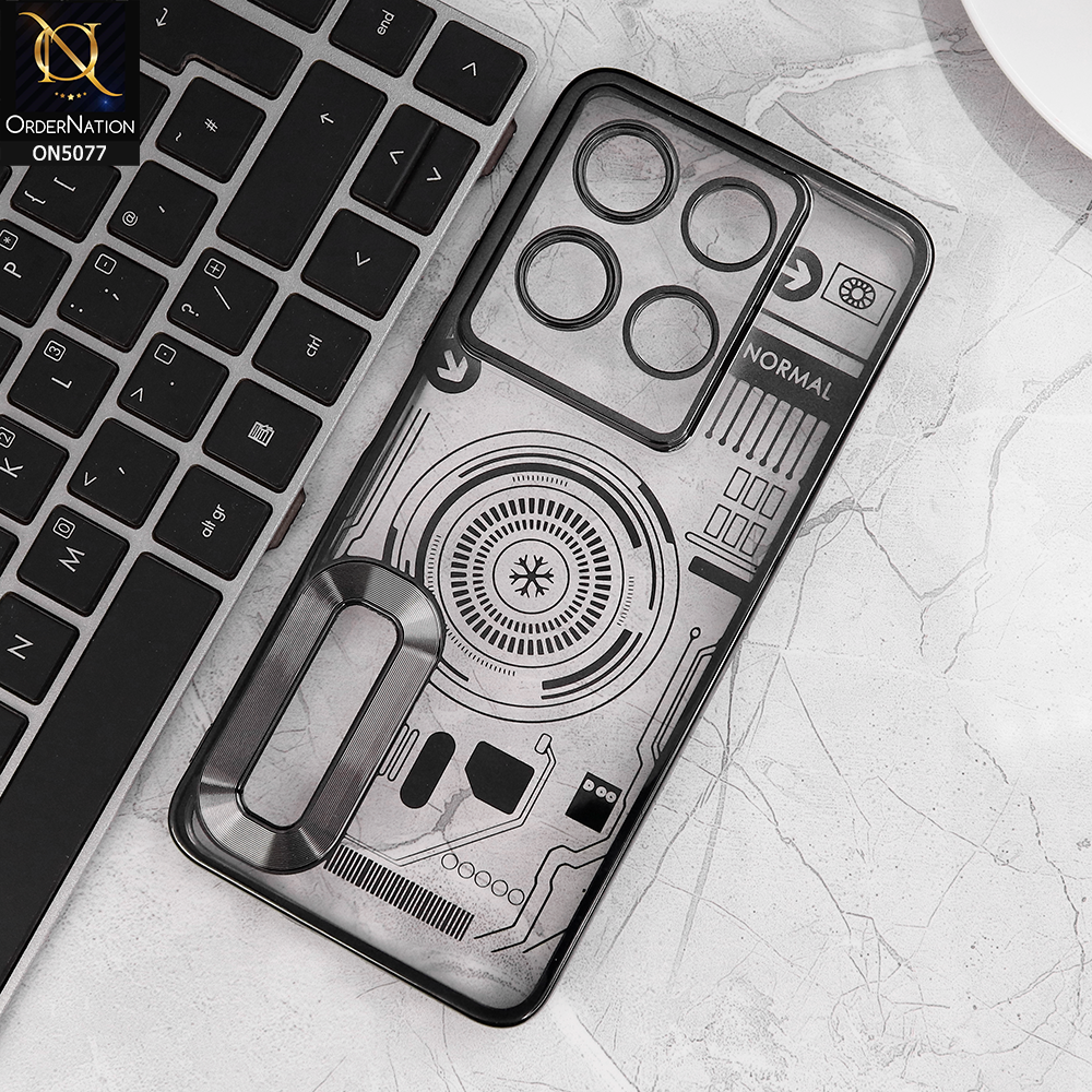 Infinix Note 30 - Black -  New Design Electroplating Soft TPU Cases With Camera Protection
