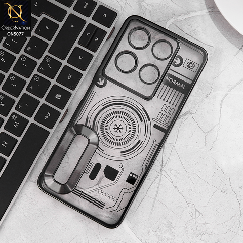 Infinix Note 30 - Black -  New Design Electroplating Soft TPU Cases With Camera Protection