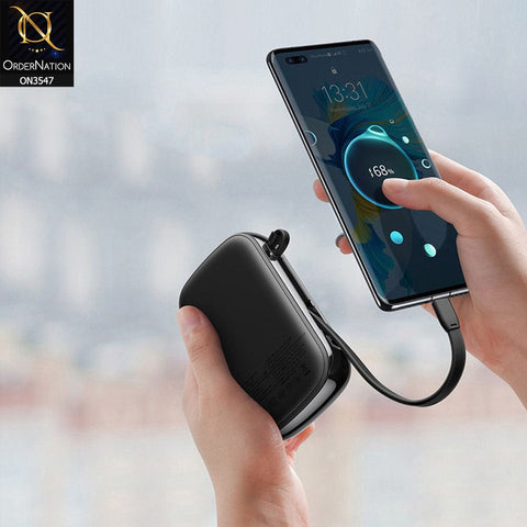 Baseus Qpow Pro Digital Display 22.5W 10,000mah TypeC Cable - Black