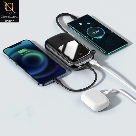 Baseus Qpow Pro Digital Display 22.5W 10,000mah TypeC Cable - Black
