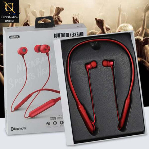 Red - Remax RB-S17 In-ear Magnetic Sport Bluetooth Neckband Earphone