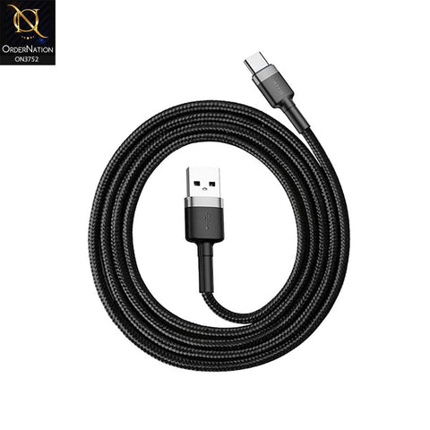 Baseus Cafule USB to Type-C QC3.0 Nylon Braided Wire 3A 1M (CATKLF-BG1)