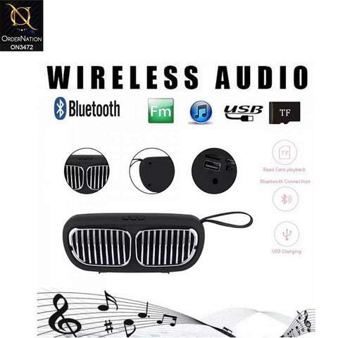 Black & Silver - Mr Loud R00T-7 Bluetooth Super Bass Speaker