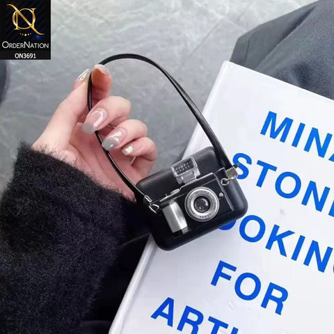 Apple Airpods Pro Cover - Black - Luxury 3D Gopro Sport Camera Bluetooth Silicone Airpods Case