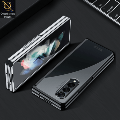 Samsung Galaxy Z Fold 3 5G Cover - Silver - GKK Streight Edge Phantom Plating Hard Shell Case