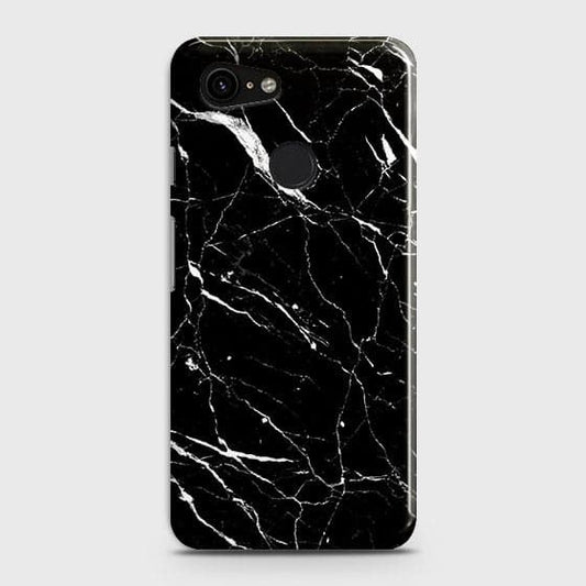 Google Pixel 3 Cover - Trendy Black Marble Printed Hard Case with Life Time Colors GuaranteeB (34) 1