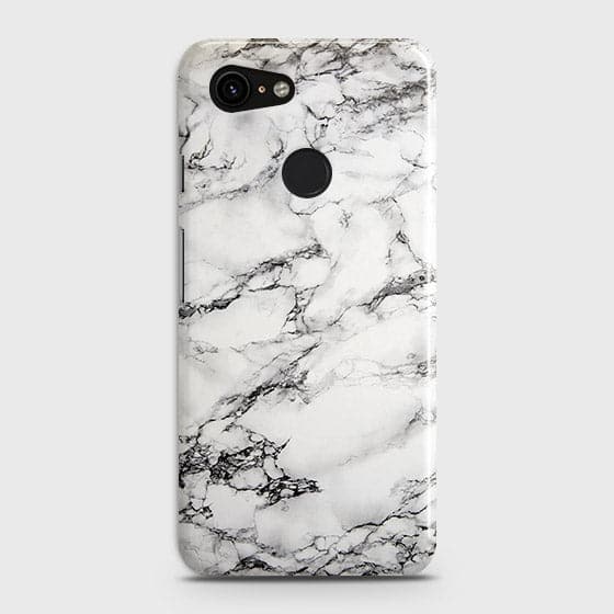 Google Pixel 3 XL Cover - Matte Finish - Trendy Mysterious White Marble Printed Hard Case with Life Time Colors Guarantee b57